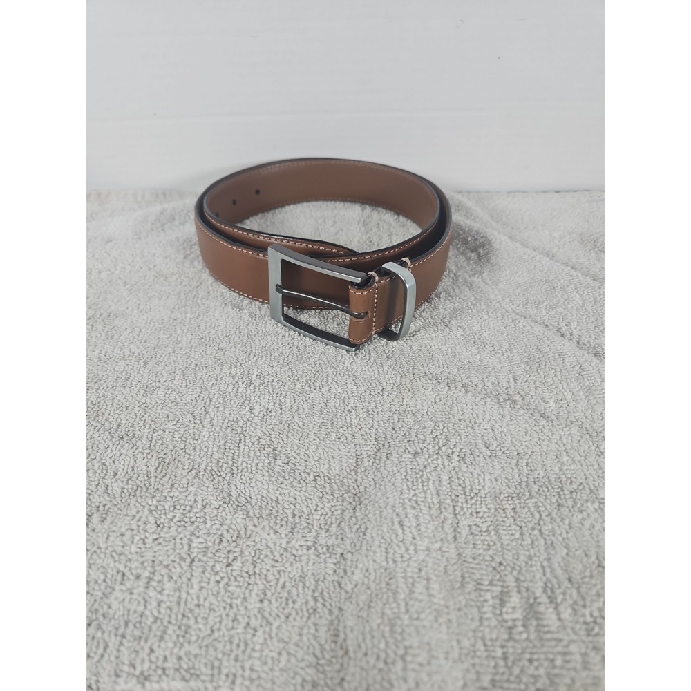 JoS. A. BANK SIZE 32 Brown Genuine Italian Leather Belt - Handcrafted in ITALY